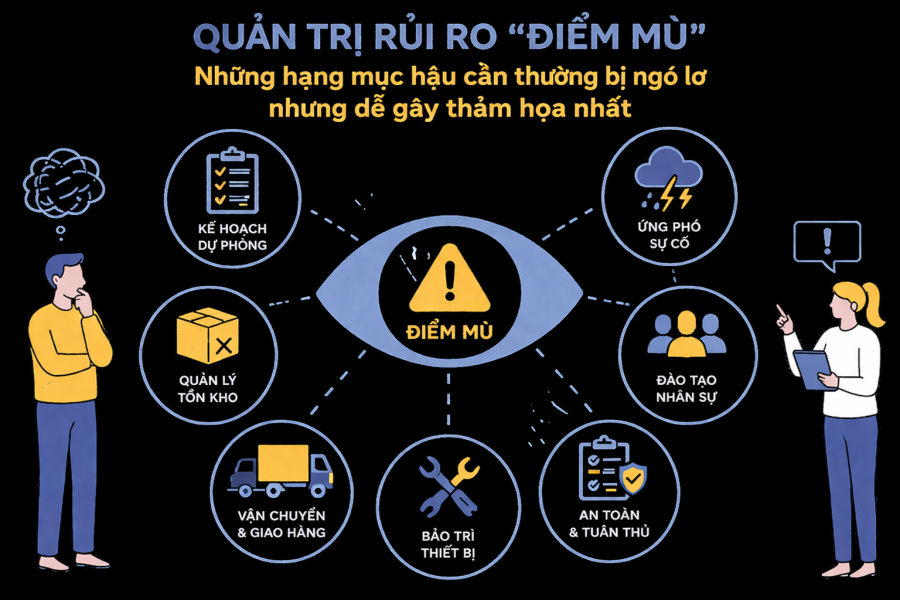 Quản trị rủi ro "Điểm mù": Những hạng mục hậu cần thường bị ngó lơ nhưng dễ gây thảm họa nhất